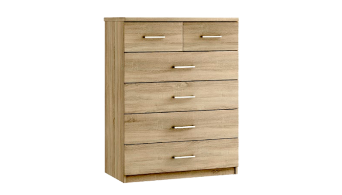 2 Over 4 Drawer Chest