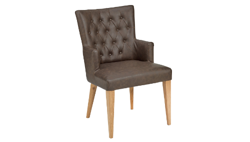 Upholstered Dining Armchair Bonded Leather