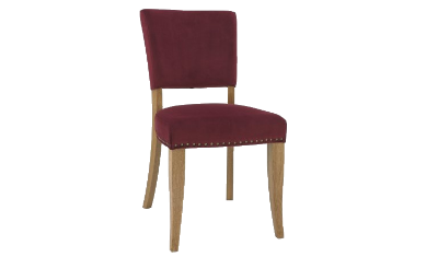 Upholstered Chair Crimson Velvet
