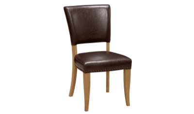Upholstered Chair Espresso Faux Leather