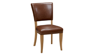 Upholstered Chair Tan Faux Leather