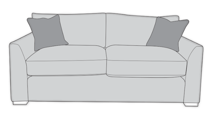 3 Seater Sofa with 2 Scatter Cushions