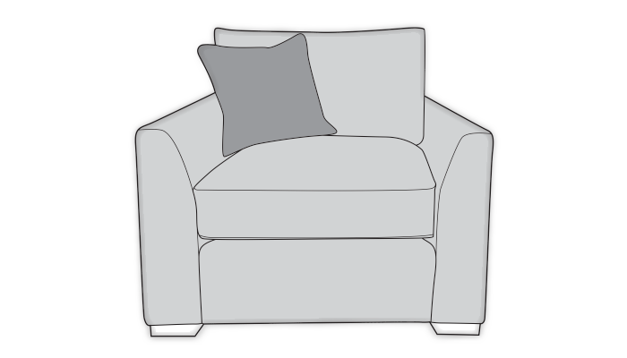Arm Chair with One Scatter Cushion