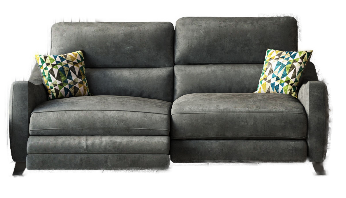3 Seater Half Recliner Sofa (with 2 Scatter Cushions)